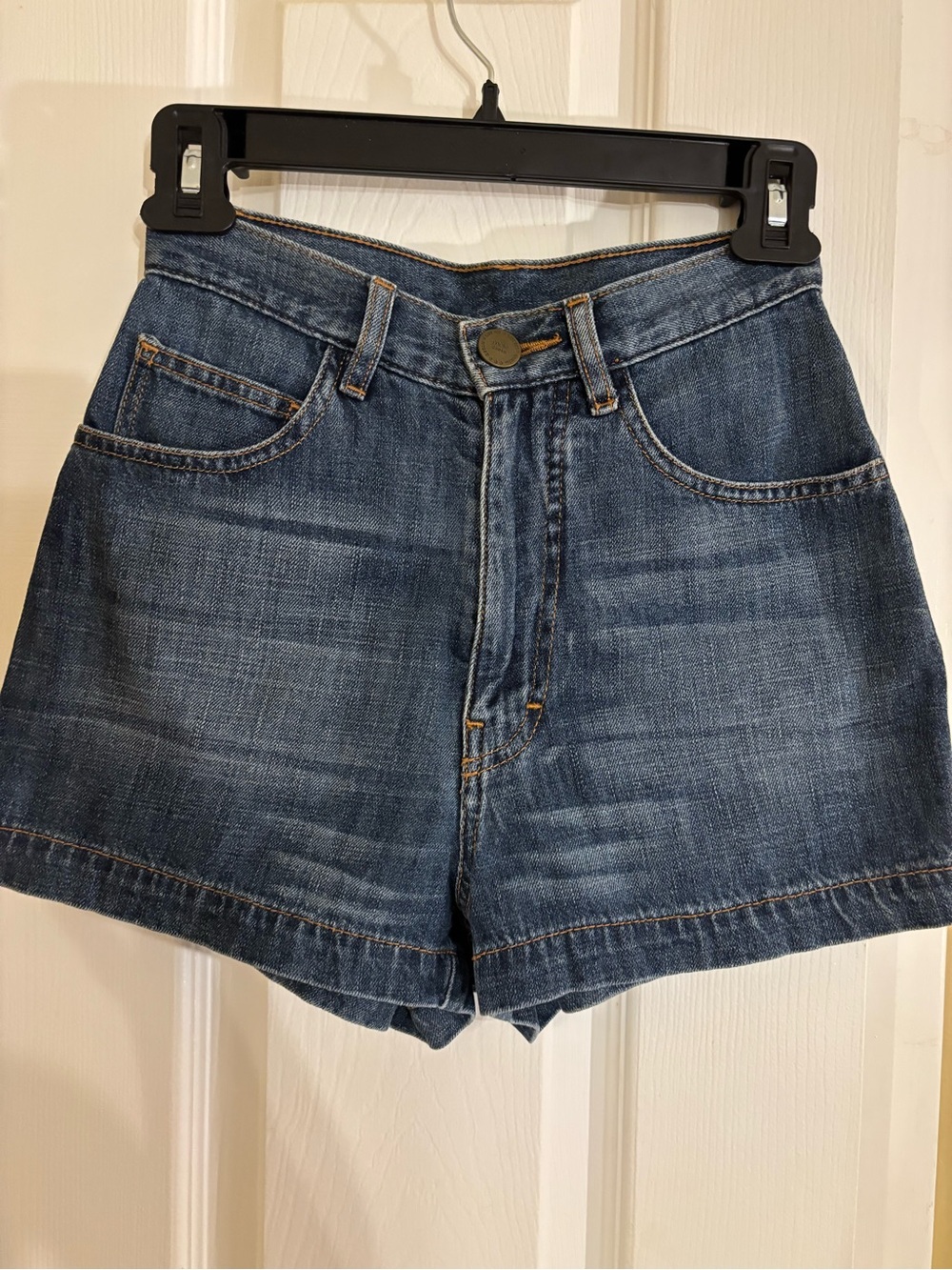Maje High-Rise Indigo Denim Shorts